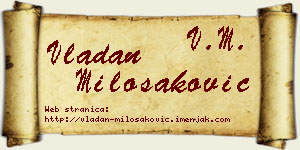 Vladan Milošaković vizit kartica